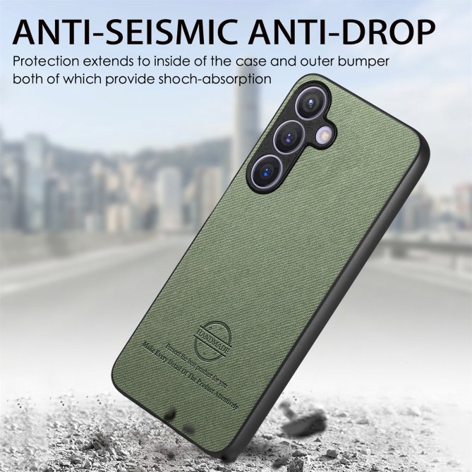 Coque Samsung Galaxy A27 texture tissu cuir slim