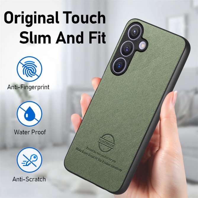 Coque Samsung Galaxy A27 texture tissu cuir slim