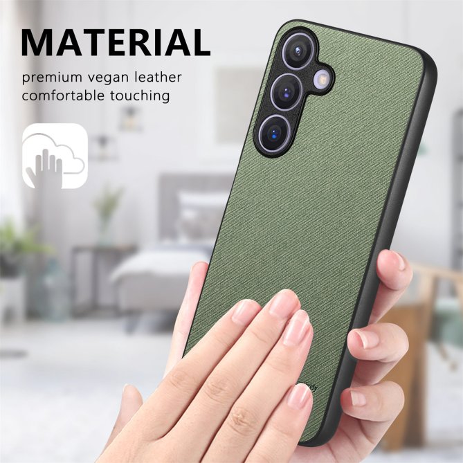 Coque Samsung Galaxy A27 texture tissu cuir slim