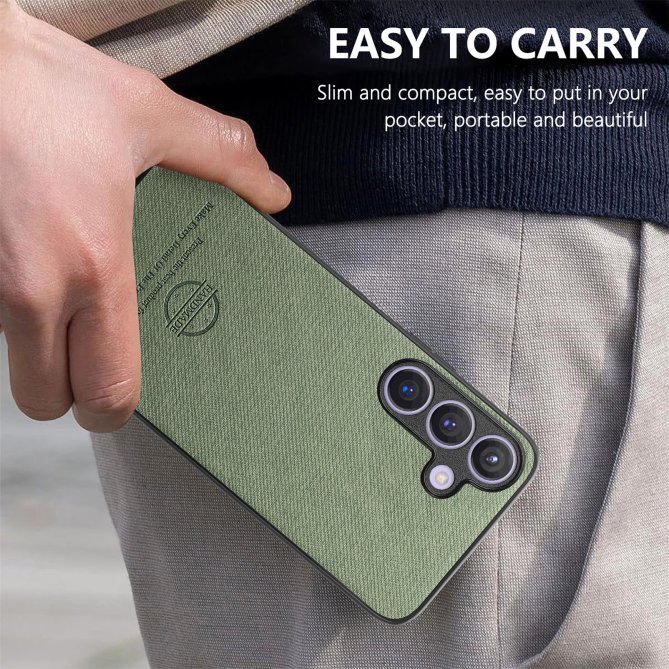 Coque Samsung Galaxy A27 texture tissu cuir slim