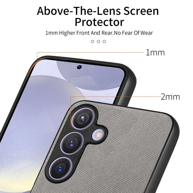 Coque Samsung Galaxy A27 texture tissu cuir slim