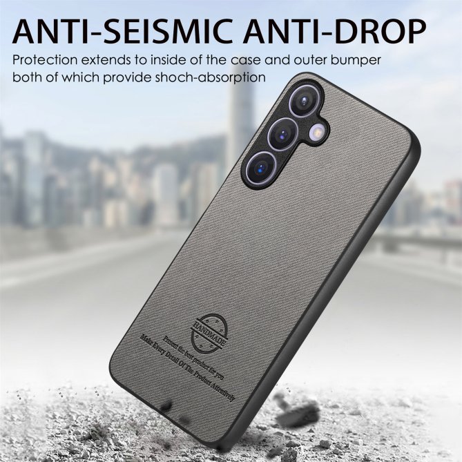 Coque Samsung Galaxy A27 texture tissu cuir slim