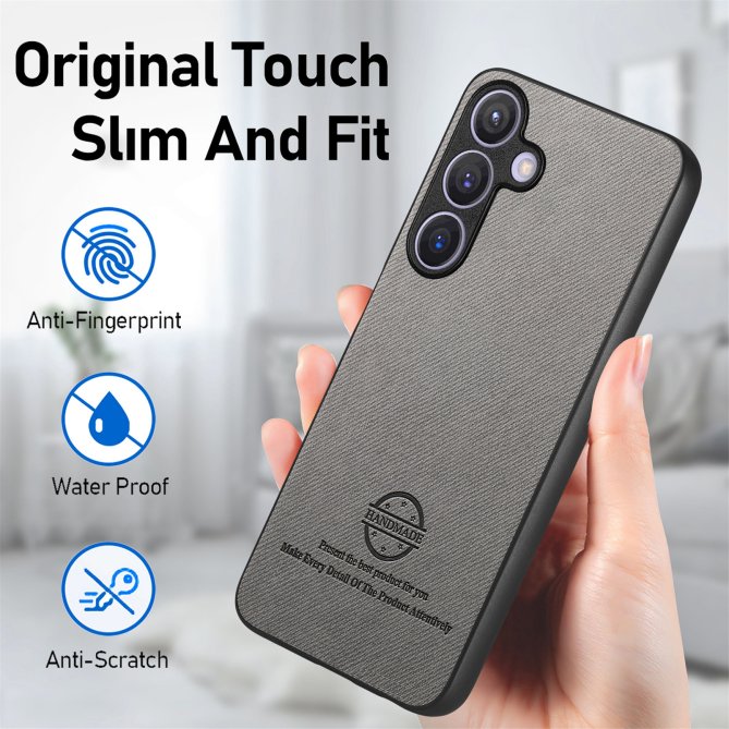 Coque Samsung Galaxy A27 texture tissu cuir slim