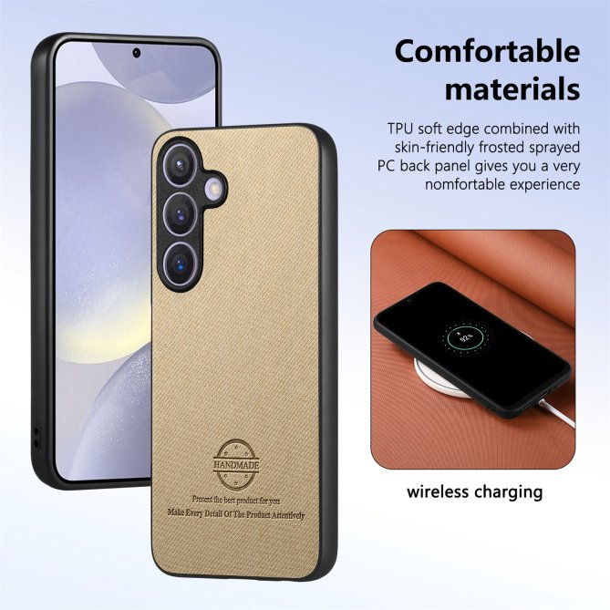 Coque Samsung Galaxy A27 texture tissu cuir slim