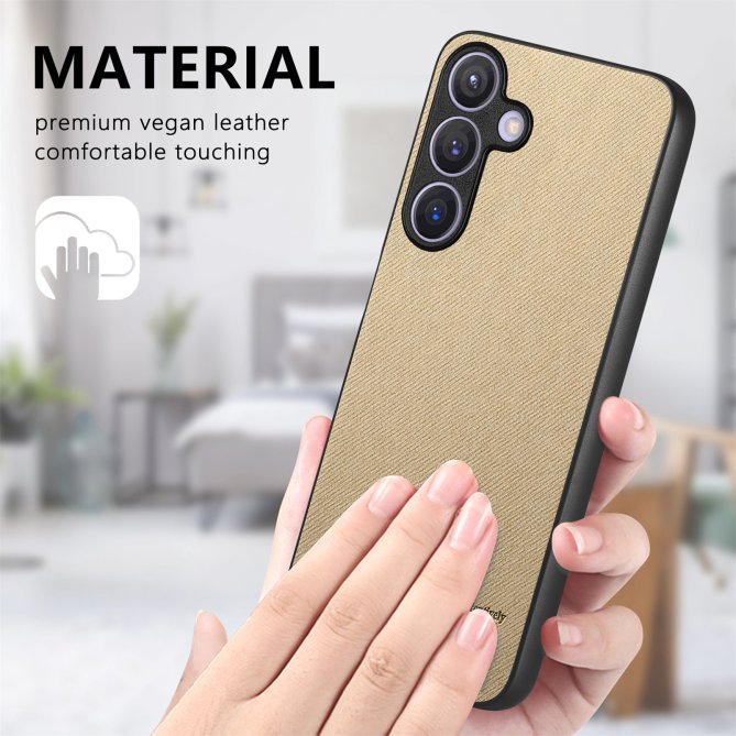 Coque Samsung Galaxy A27 texture tissu cuir slim