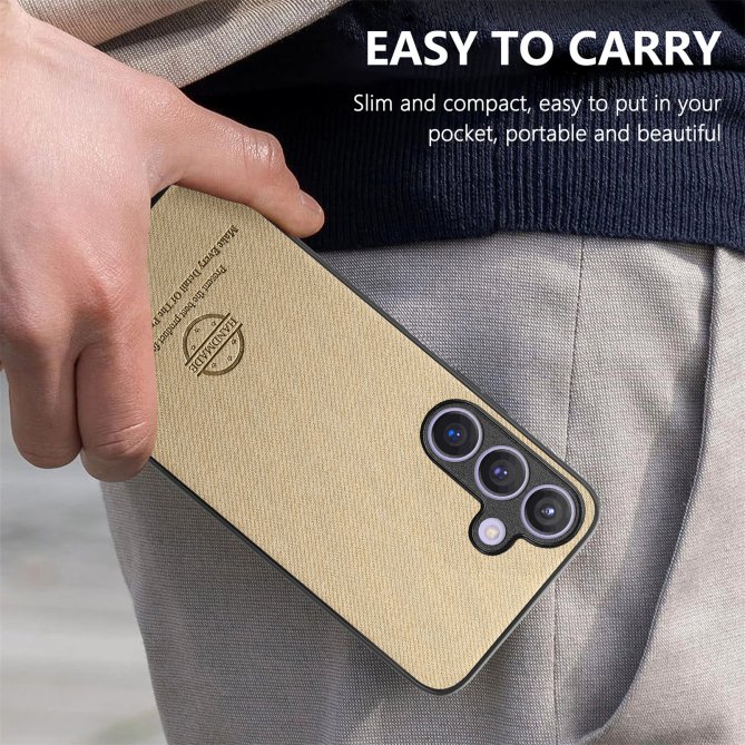 Coque Samsung Galaxy A27 texture tissu cuir slim