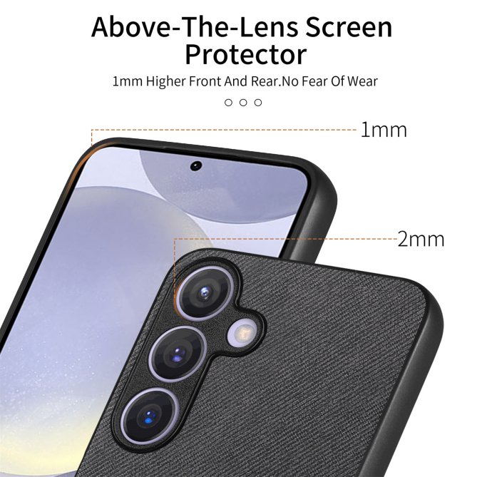 Coque Samsung Galaxy A27 texture tissu cuir slim