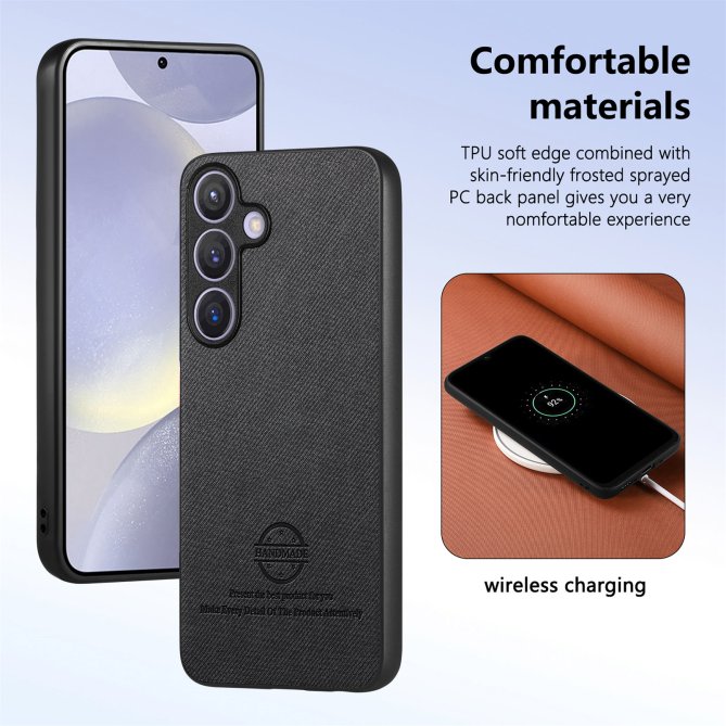 Coque Samsung Galaxy A27 texture tissu cuir slim