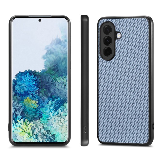 Coque Samsung Galaxy A27 fibre carbone PU PC TPU triple couche