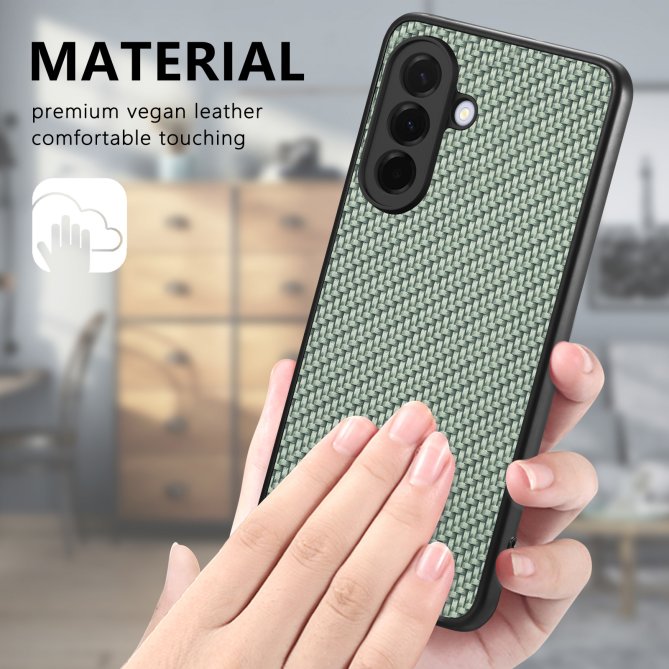 Coque Samsung Galaxy A27 fibre carbone PU PC TPU triple couche