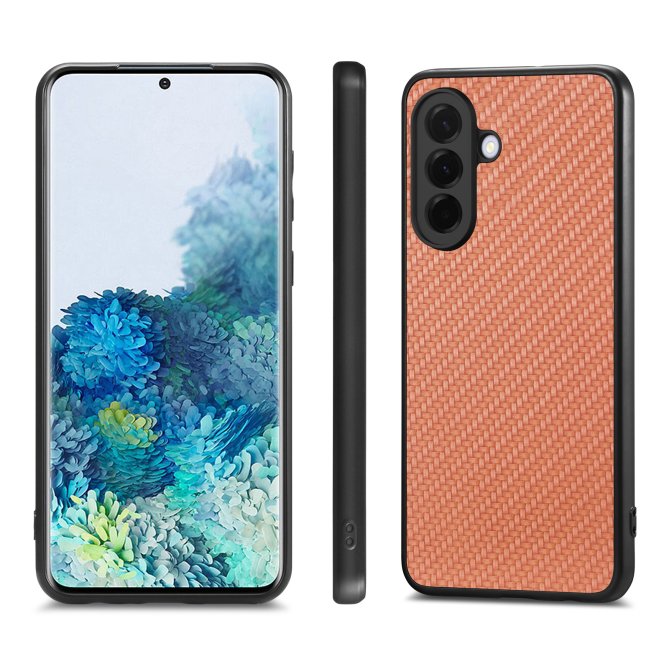 Coque Samsung Galaxy A27 fibre carbone PU PC TPU triple couche