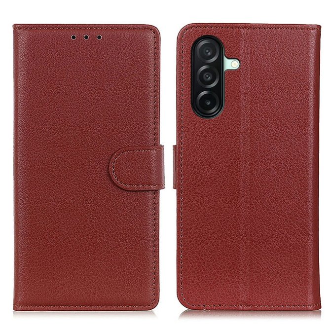 Housse Samsung Galaxy A27 wallet cuir PU grain litchi