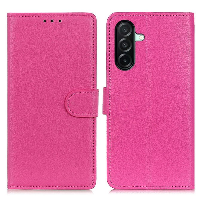 Housse Samsung Galaxy A27 wallet cuir PU grain litchi