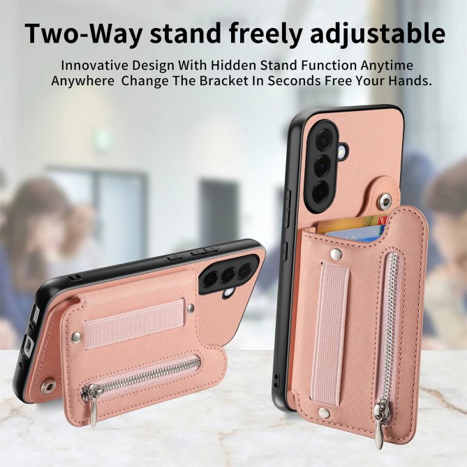 Housse Samsung Galaxy A27 RFID jeans élastique dragonne poignet