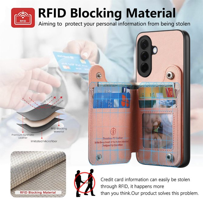 Housse Samsung Galaxy A27 RFID jeans élastique dragonne poignet