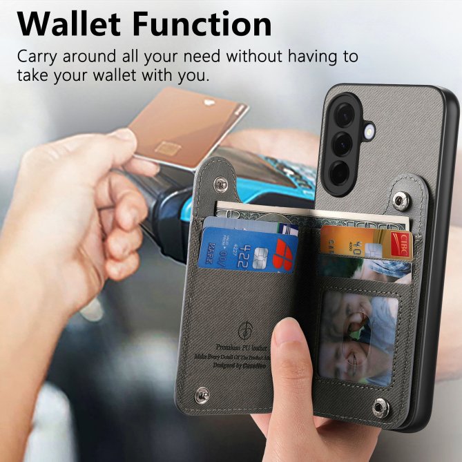 Housse Samsung Galaxy A27 RFID jeans élastique dragonne poignet