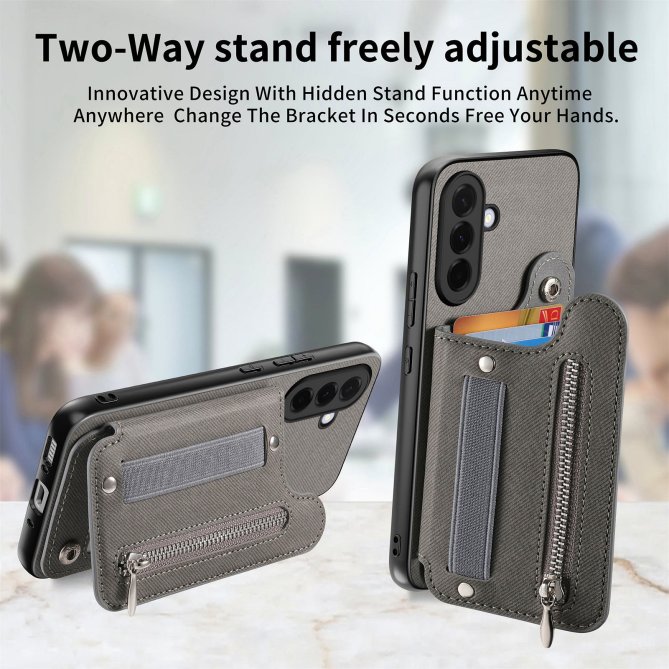 Housse Samsung Galaxy A27 RFID jeans élastique dragonne poignet