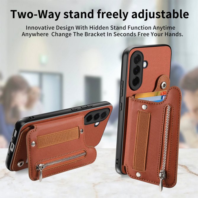 Housse Samsung Galaxy A27 RFID jeans élastique dragonne poignet