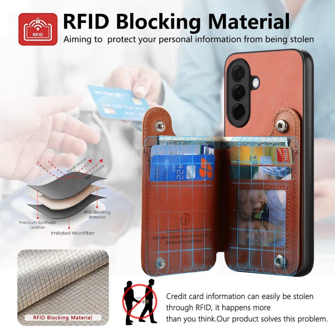 Housse Samsung Galaxy A27 RFID jeans élastique dragonne poignet