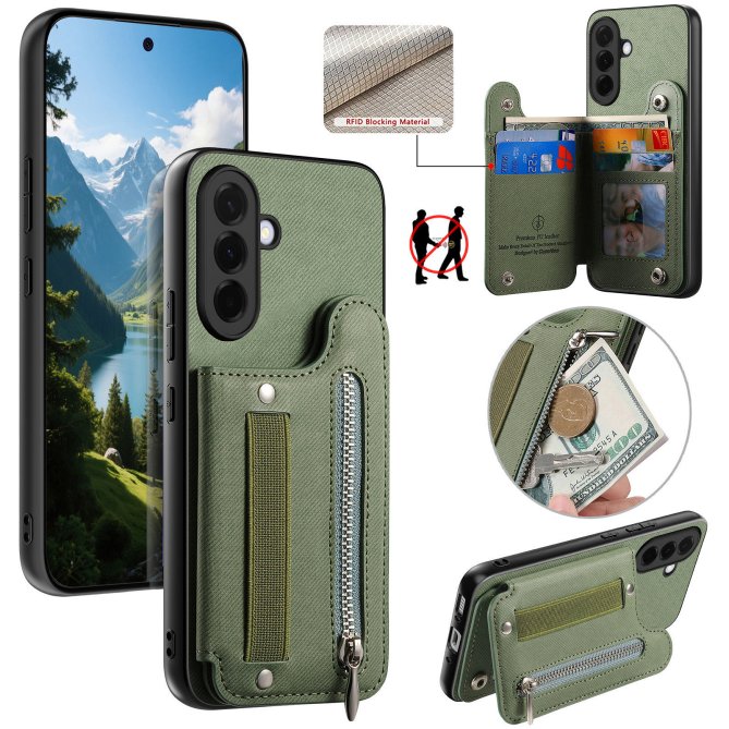 Housse Samsung Galaxy A27 RFID jeans élastique dragonne poignet