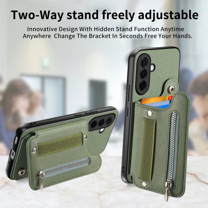 Housse Samsung Galaxy A27 RFID jeans élastique dragonne poignet