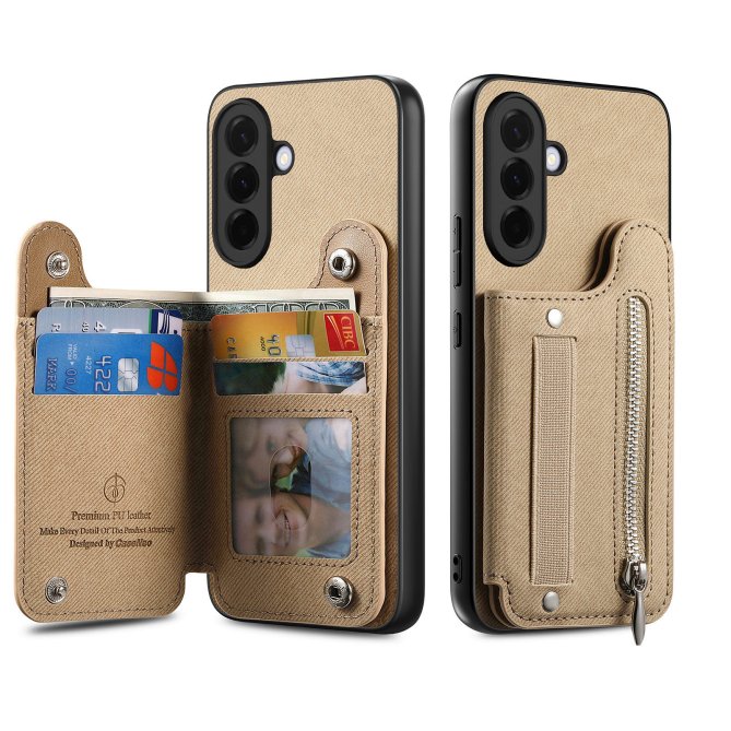 Housse Samsung Galaxy A27 RFID jeans élastique dragonne poignet