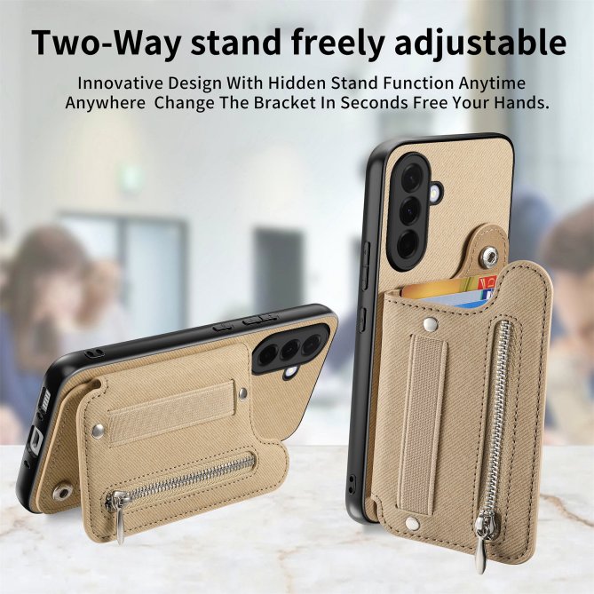 Housse Samsung Galaxy A27 RFID jeans élastique dragonne poignet