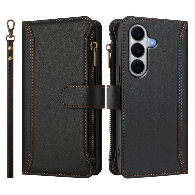 Housse Samsung Galaxy A27 9 cartes zippée béquille dragonne