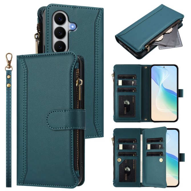 Housse Samsung Galaxy A27 9 cartes zippée béquille dragonne