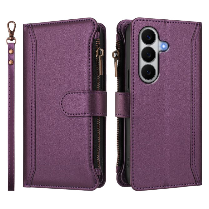 Housse Samsung Galaxy A27 9 cartes zippée béquille dragonne