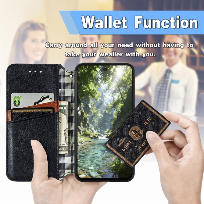 Housse Samsung Galaxy A27 losanges imprimés wallet PU