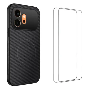 Pack Protection Intégrale Honor 600 Coque Carbone et Verres Trempés