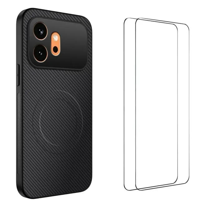 Pack Protection Intégrale Honor 600 Coque Carbone et Verres Trempés