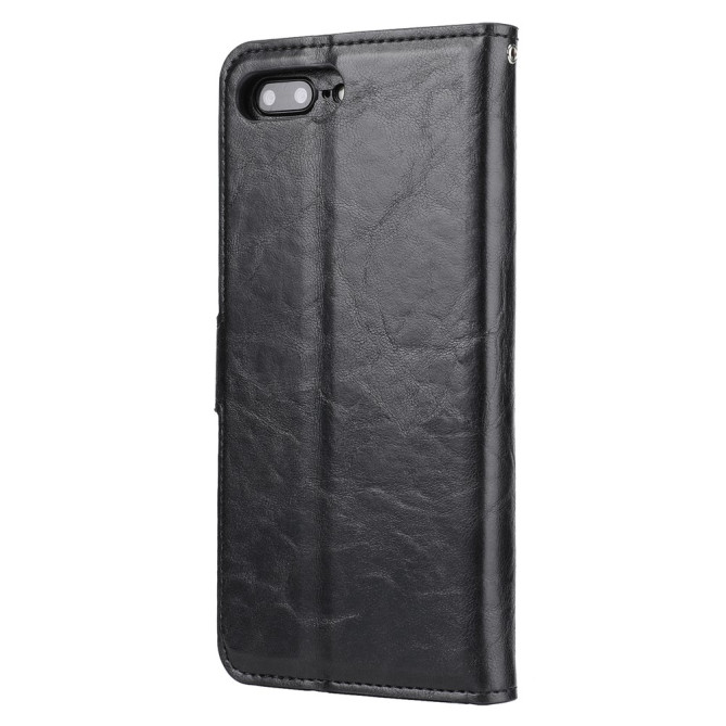Housse iPhone 8 Plus / 7 Plus effet cuir vintage avec porte-cartes et support