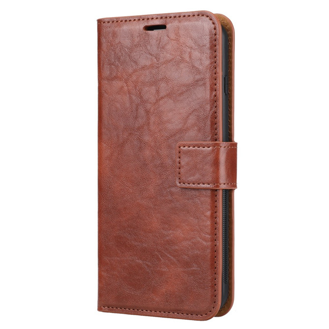 Housse iPhone 8 Plus / 7 Plus effet cuir vintage avec porte-cartes et support