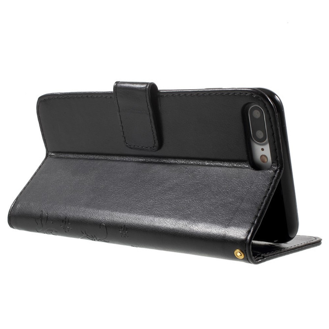 Housse iPhone 8 Plus / 7 Plus cuir papillon portefeuille coloré | Cuir