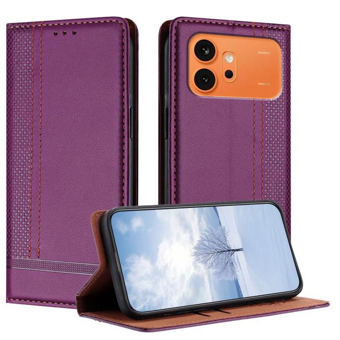 Flip Cover Honor 600 Pro / 600 Coutures avec Porte-Cartes