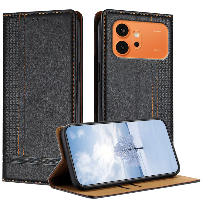 Flip Cover Honor 600 Pro / 600 Coutures avec Porte-Cartes
