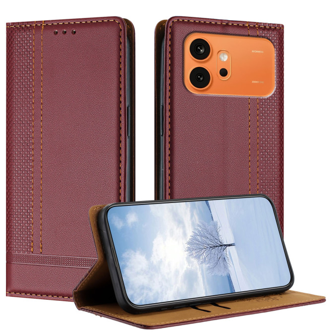Flip Cover Honor 600 Pro / 600 Coutures avec Porte-Cartes