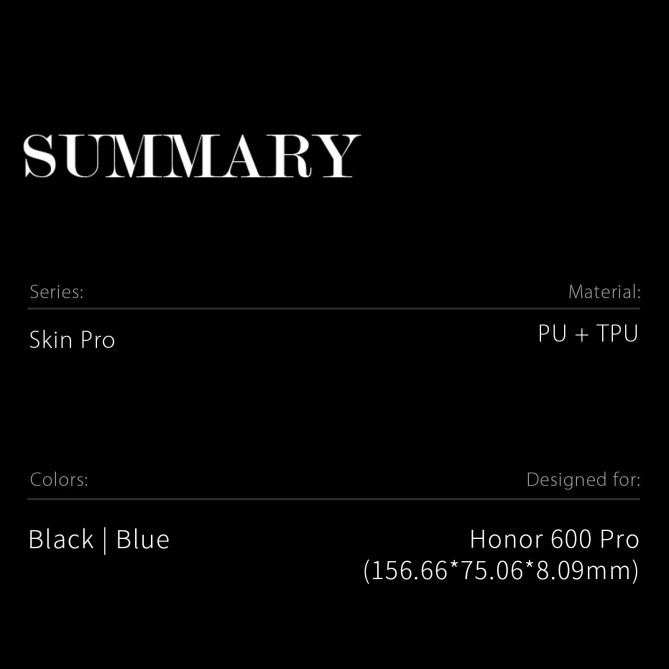 Étui Honor 600 Pro / 600 Business Effet Satiné