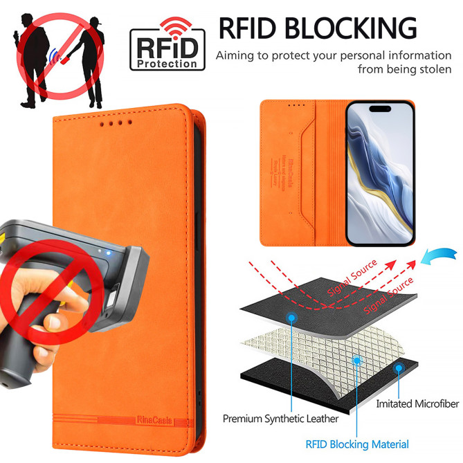 Étui Honor 600 Pro / 600 Rinacasis anti-RFID porte-cartes