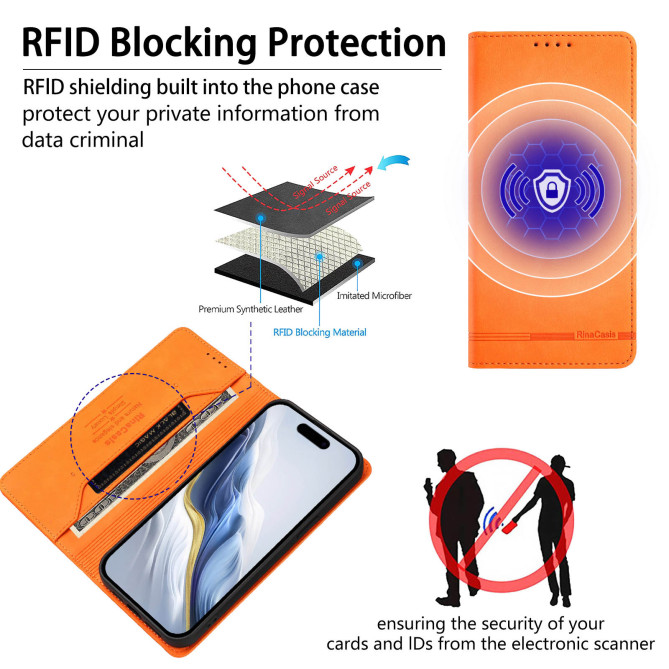 Étui Honor 600 Pro / 600 Rinacasis anti-RFID porte-cartes