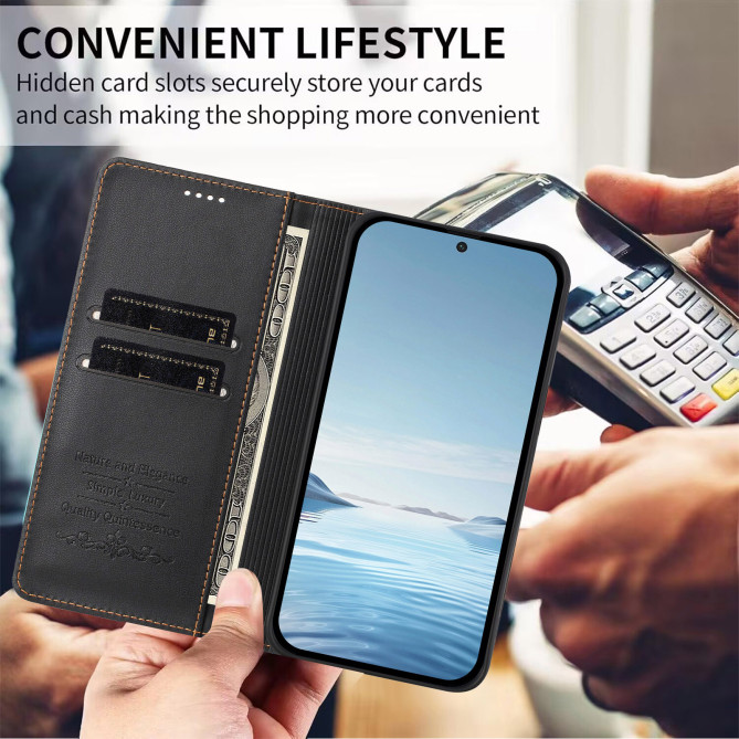 Étui folio Honor 600 Pro / 600 à rabat magnétique avec porte-cartes