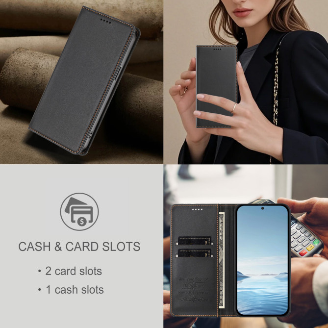 Étui folio Honor 600 Pro / 600 à rabat magnétique avec porte-cartes