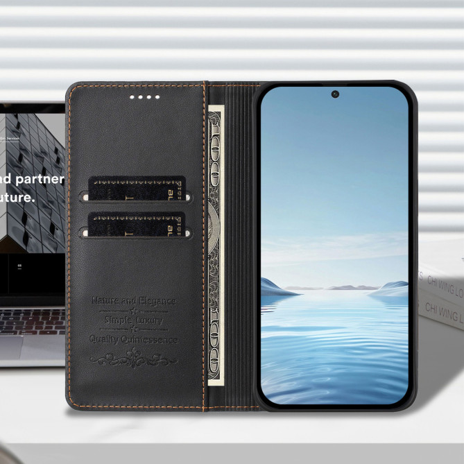 Étui folio Honor 600 Pro / 600 à rabat magnétique avec porte-cartes
