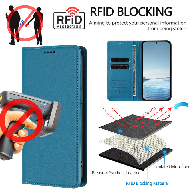 Étui folio Honor 600 Pro / 600 à rabat magnétique avec porte-cartes