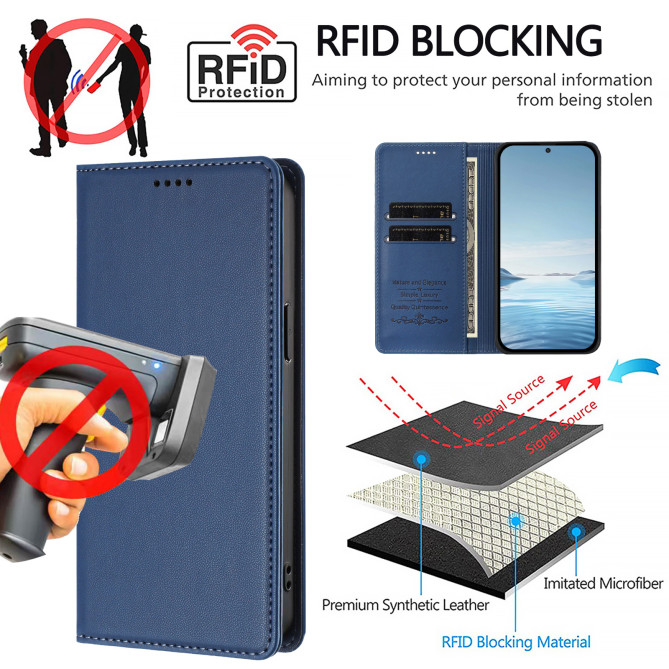 Étui folio Honor 600 Pro / 600 à rabat magnétique avec porte-cartes