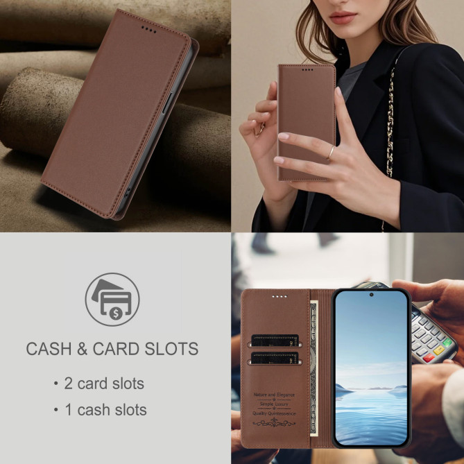 Étui folio Honor 600 Pro / 600 à rabat magnétique avec porte-cartes