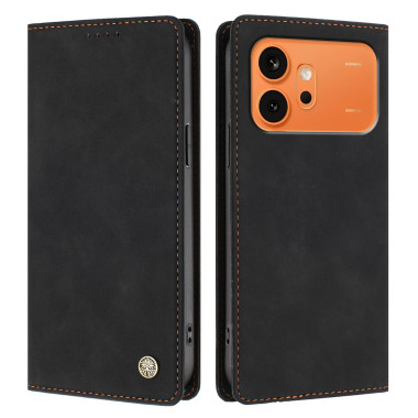Flip Cover Honor 600 Pro / 600 simili cuir mat anti-RFID avec porte-cartes et support