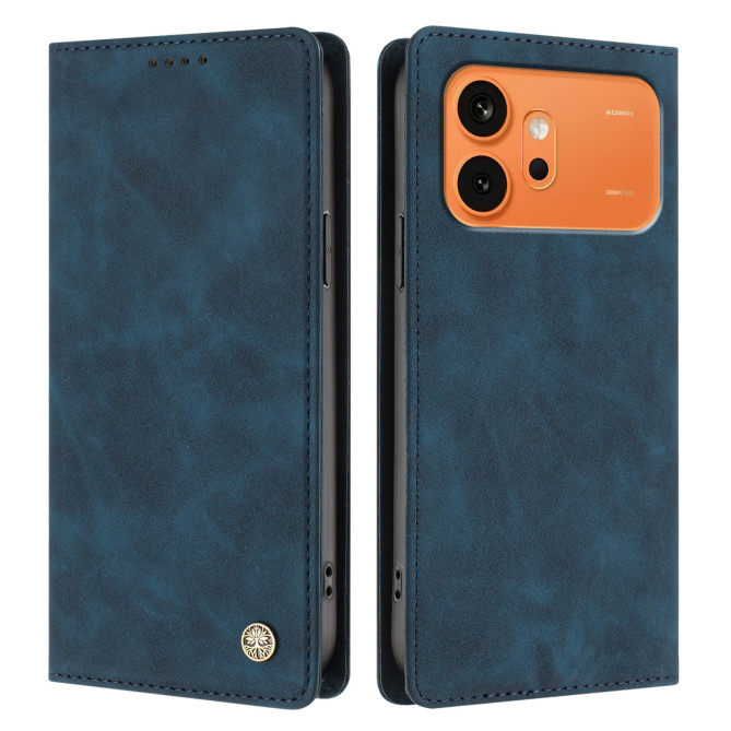 Flip Cover Honor 600 Pro / 600 simili cuir mat anti-RFID avec porte-cartes et support